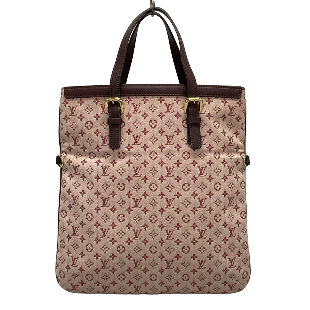 Louis Vuitton Francoise Handbag Cotton Leather Cherry